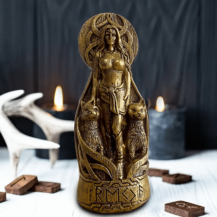 Coutureaura Freya Norse Goddess Altar Sculpture