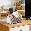 Garden Butterfly DIY PU Diamond Painting Tissue Box Kit Desktop Tissue Holder with Rhinestone Diamond Desk Decorative Tissue Box for Adults Desktop Storage Organizer