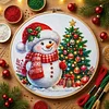 Xmas Tree Snowman-Partial 11CT Stamped Cross Stitch Bead Embroidery 36*36cm/14.17*14.17in tapestrymarket