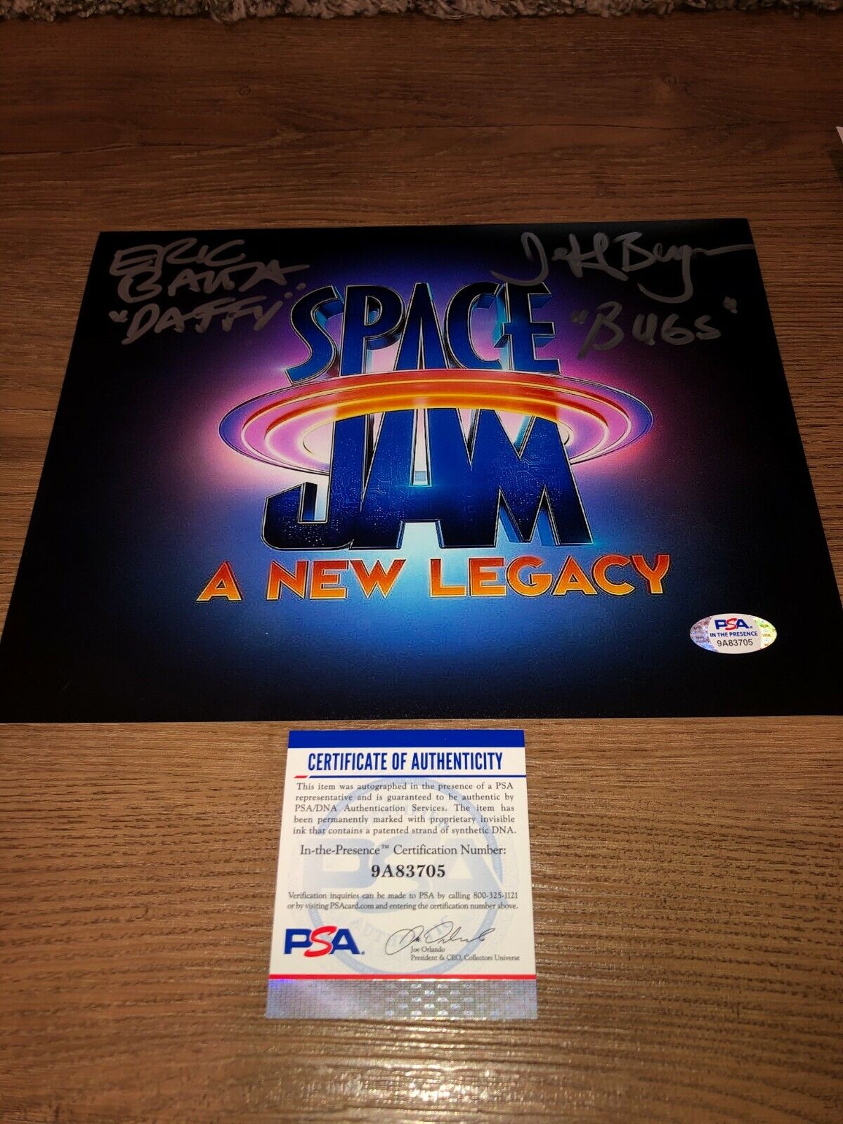 Jeff Bergman (Bugs) & Eric Bauza (Daffy) Space Jam Signed 8x10 Photo Poster painting PSA 4