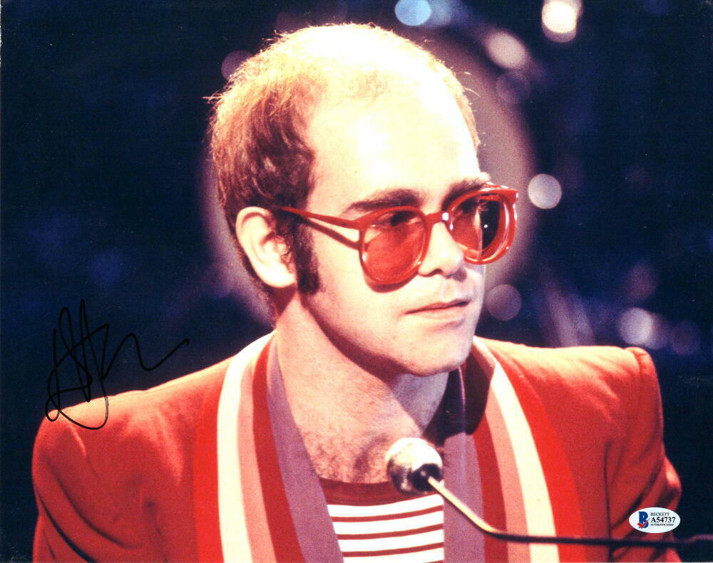 ELTON JOHN SIGNED AUTOGRAPH 11x14 Photo Poster painting - GOODBYE YELLOW BRICK ROAD ICON BECKETT