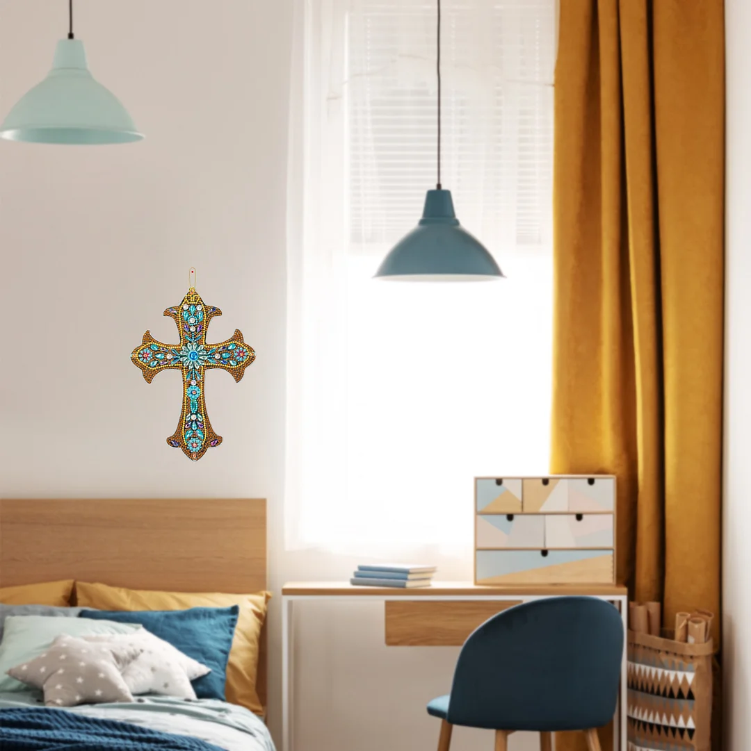 DIY Diamond Cross Home Decoration Pendant(Single Side)