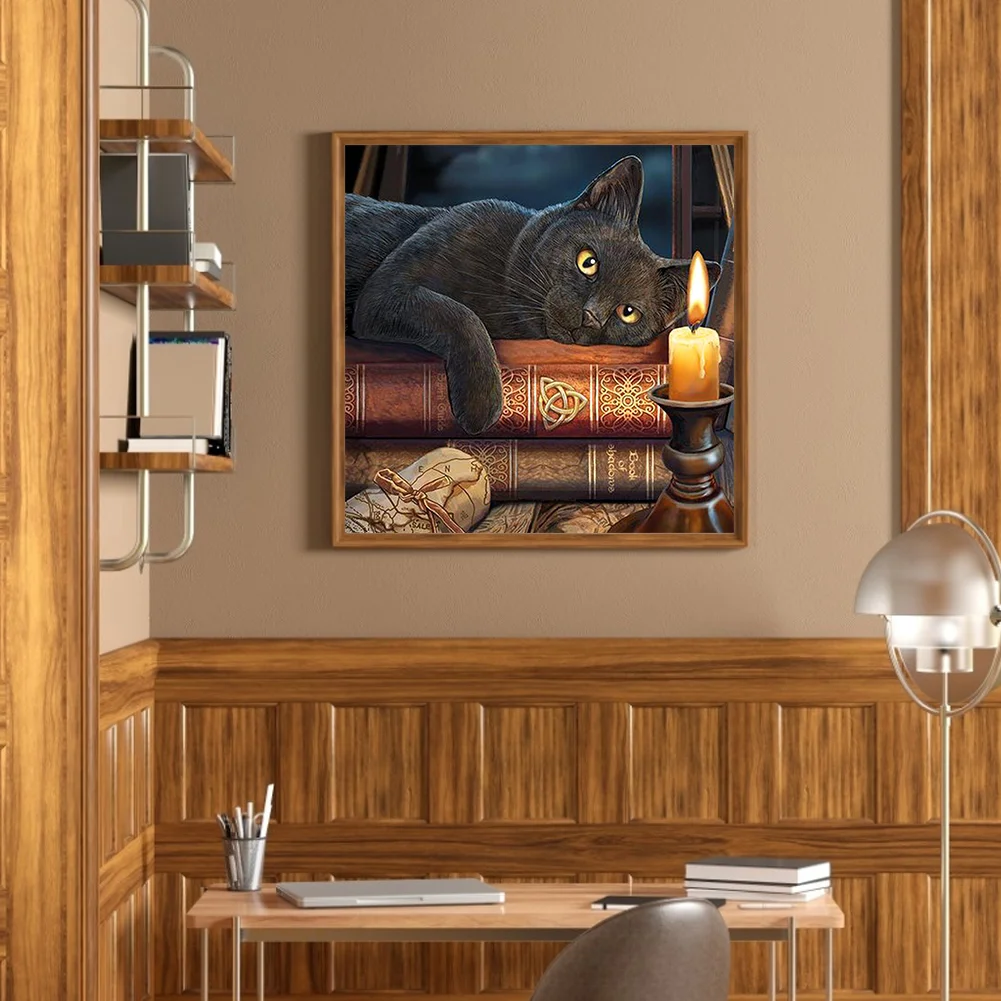 11ct Stamped Cross Stitch - Black Cat(40*40cm)