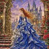 Rose Castle DIY 11CT 3-Strand Stamped Cross Stitch Kit 45x45cm
