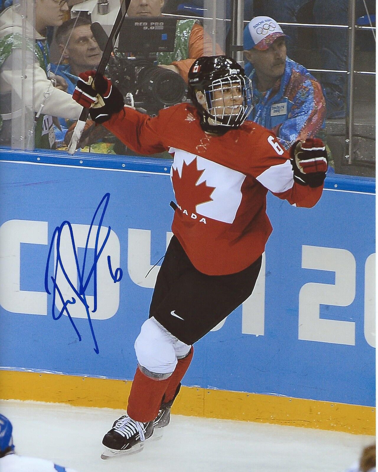 Rebecca Johnston Signed 8×10 Photo Poster painting Team Canada Sochi Olympic Gold Autograph COA