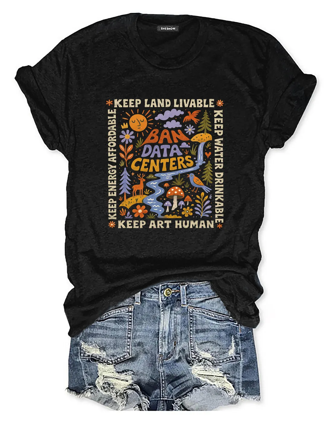 Keep Land Livable Keep Energy Affordable Keep Water Drinkable Keep Art Human T-shirt