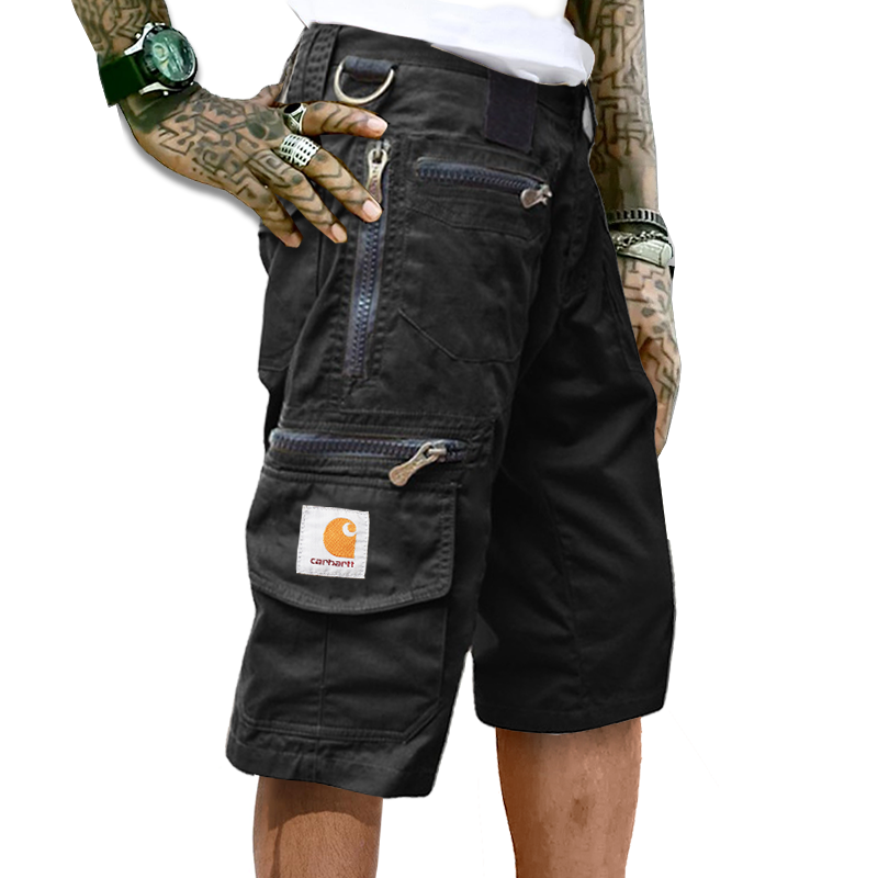  Utility Cargo Shorts with Multi-Pocket Design for Men