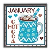 12 months -11CT Stamped Cross Stitch Kit(35*35cm)