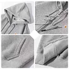 Men's Vintage Fleece Pocket Full Zip Long Sleeve Hoodie Jacket by Inlyline