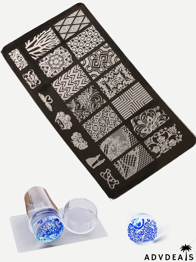 3pcs Nail Art Printing Steel Plate