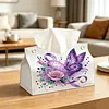 DIY Diamond Painting Creative Design Leather Handmade Tissue Holder Rhinestones Decorative Tissue Box Craft Kits
