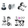 Threaded Connection Pumps Leak-proof Pool Hose Conversion Connector for 1.5&1.25 Inch Hoses Multi-Use for Swimming Pools Outdoors Activities Water Play