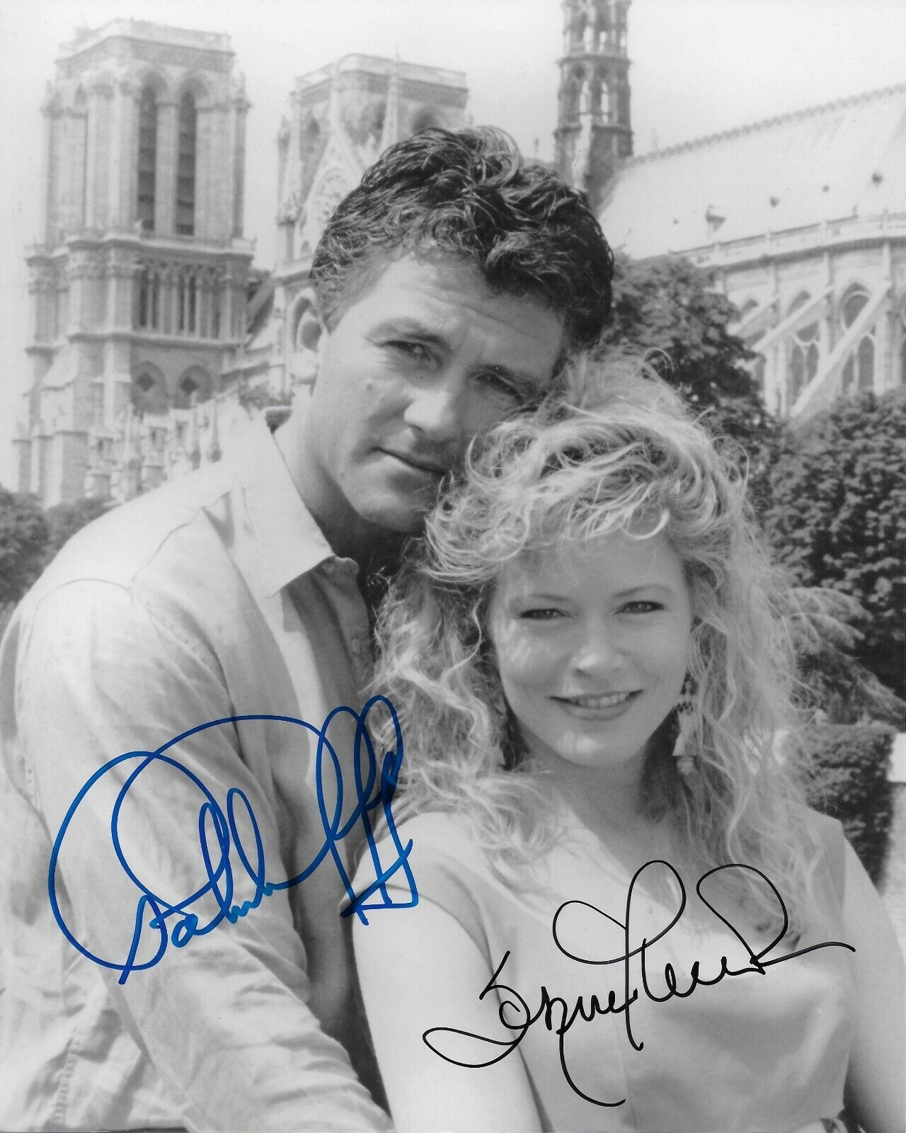 Patrick Duffy & Sheree J. Wilson Dallas Original Autographed 8X10 Photo Poster painting #2