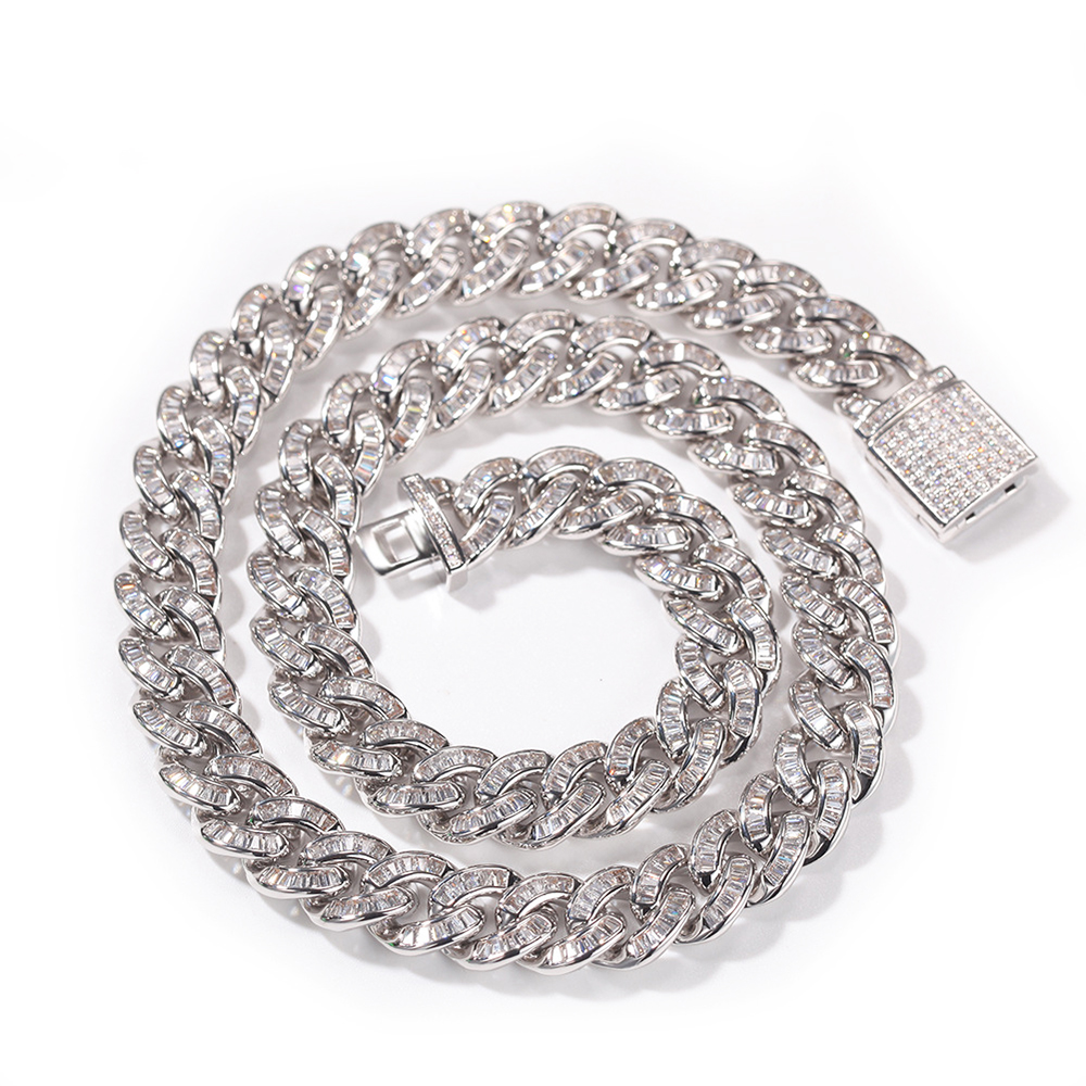 Baguette CZ Stone Personalized Bling Cuban Chain