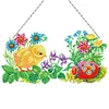 Diamond Painting Acrylic Chick Hanging Pendant With Light Strip for Craft Gifts