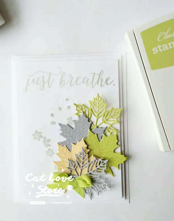 Nigikala Leaf Plant Metal Cutting Dies Scrapbooking Stencil Die Cuts Card Making DIY Decorative Craft Embossing New Dies For 2023