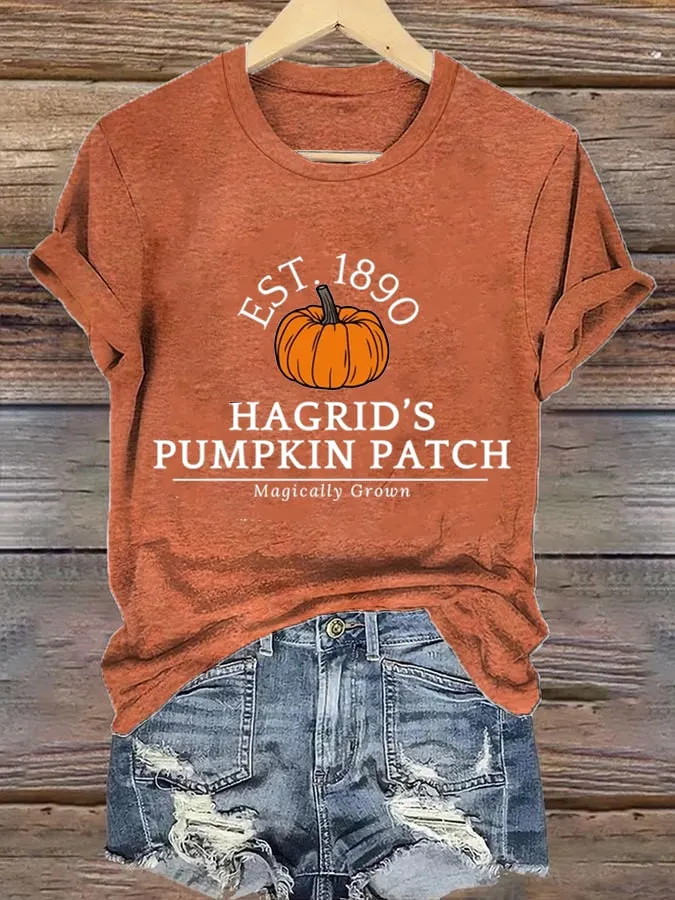 Women'S  Hagrid&rsquo;s Pumpkin Patch Print Casual T-Shirt 