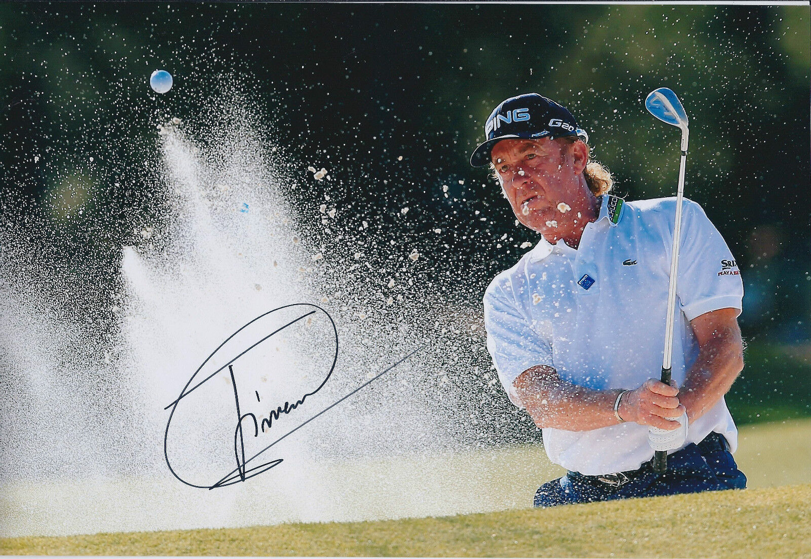 Miguel Angel JIMENEZ SIGNED Autograph Photo Poster painting AFTAL COA Ryder Cup Spanish Open Win