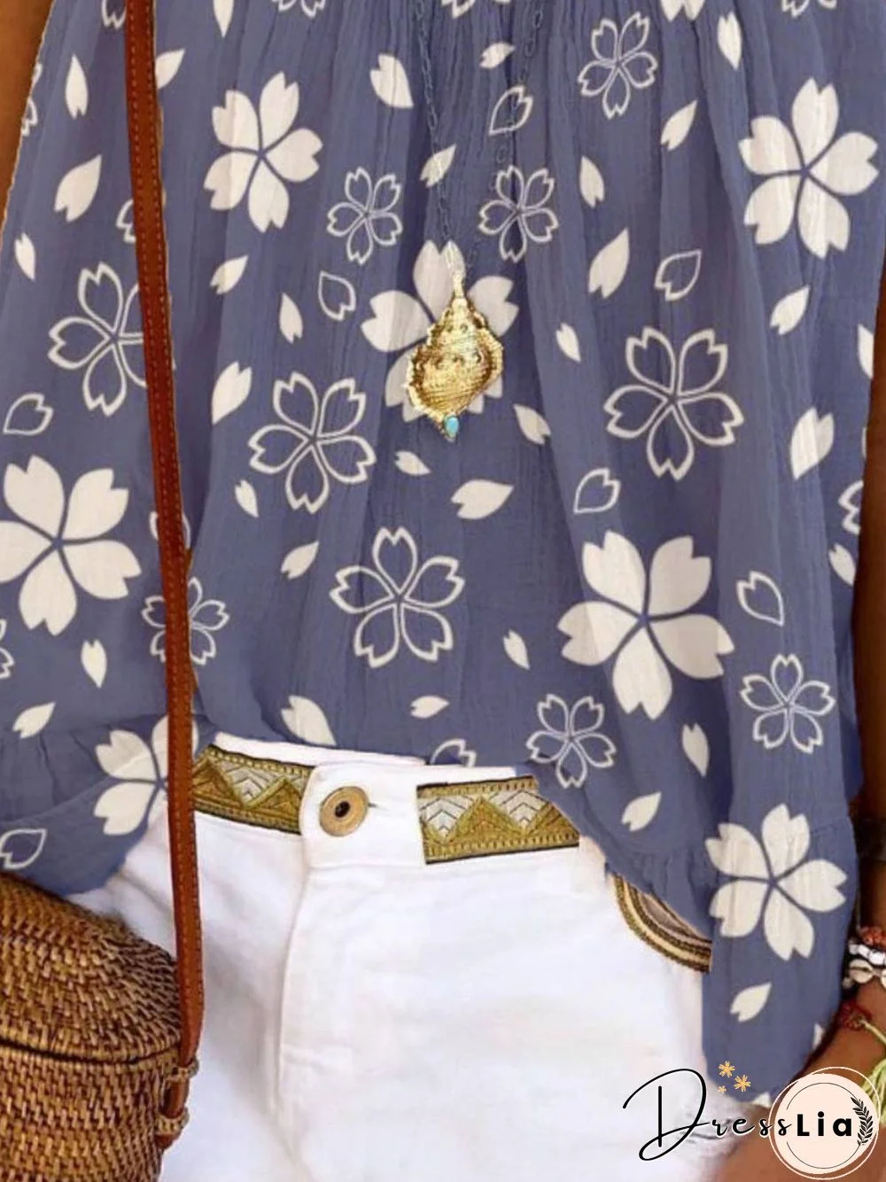 Cotton Casual Printed Sleeveless Shirts & Tops