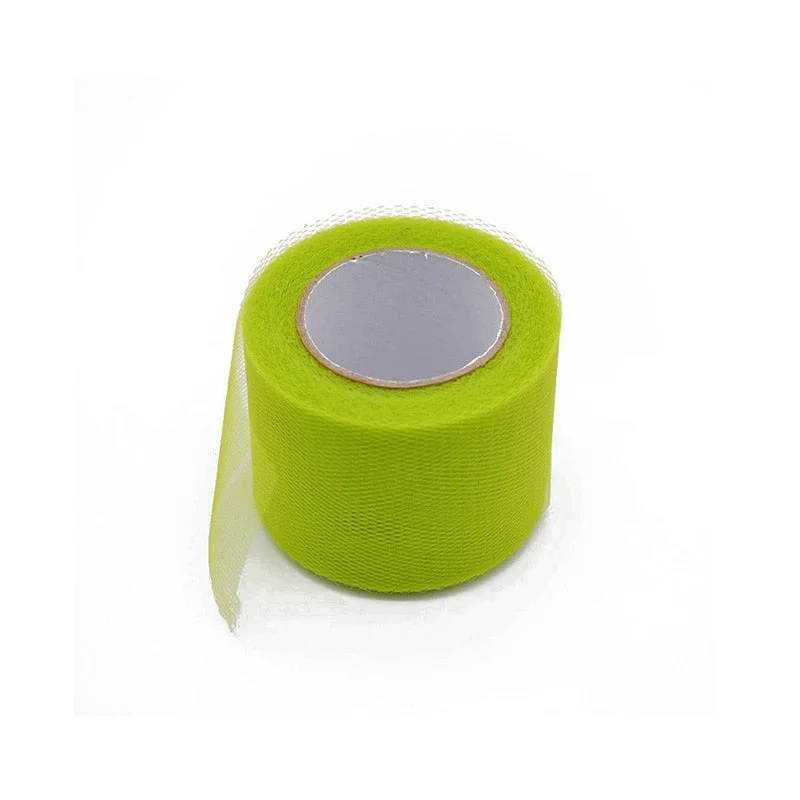 25yards 2inch Crystal Tulle Roll Organza Sheer Gauze Baby Shower Favor Wedding Car Decoration Party Home Garden Crafts Supplies