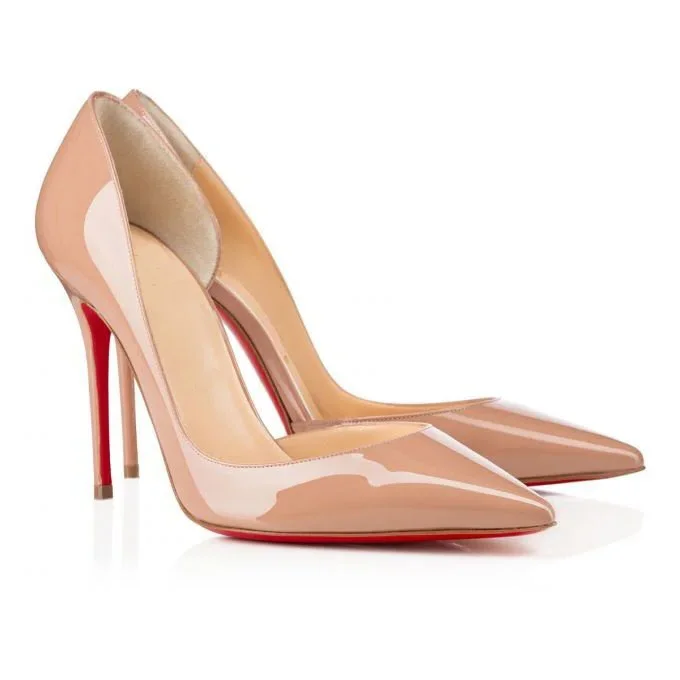 100mm Women's Red Bottom High Heels for Party Wedding Prom Nude Pumps/Sandals-MERUMOTE