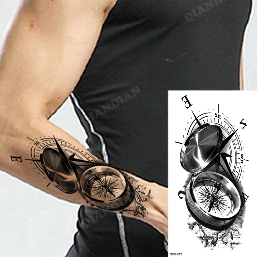 Sdrawing New Waterproof Temporary Tattoo Sticker Forest Lion King Tiger Skull Flash Man Wolf Dragon Body Art Arm Fake Tattoos Women