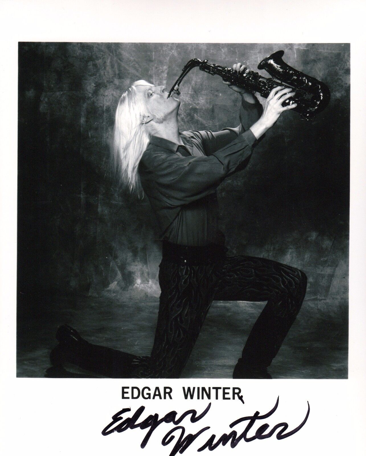 GFA  Ride The Group * EDGAR WINTER * Signed Autographed 8x10 Photo Poster painting E1 COA