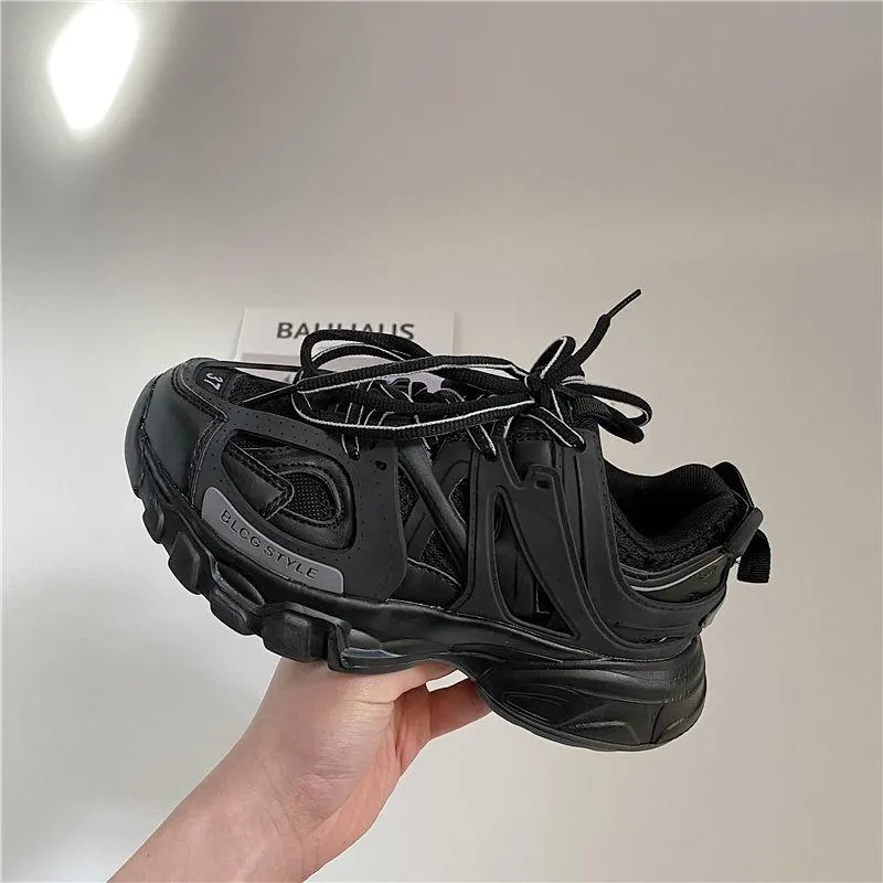 Streetstyle Ulzzang Women Men Chunky Sneakers 2021 Breathable Designer Unisex Sport Shoes Classic Ladies Trainers Plus Size 42