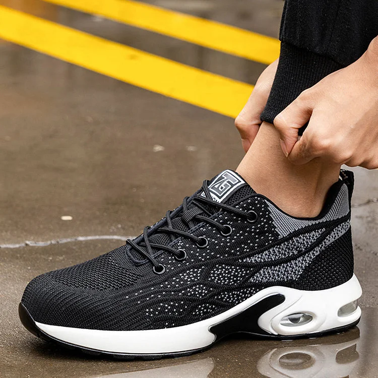 Steel Toe Shoes for Men Wide Comfortable Indestructible Safety Sneakers Lightweight Non Slip Work Utility Radinnoo.com