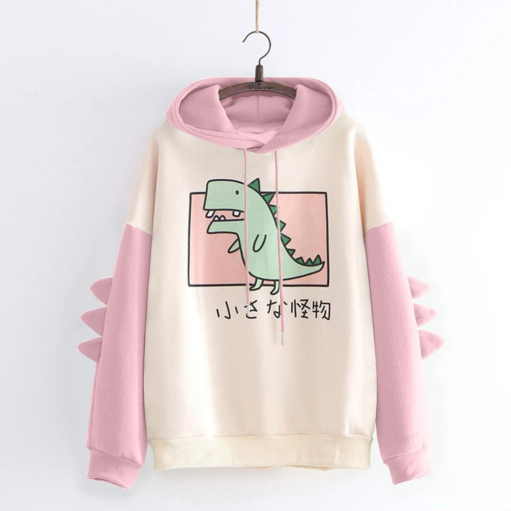  thdmladies Dinosaur Print Hoodie thedmladies