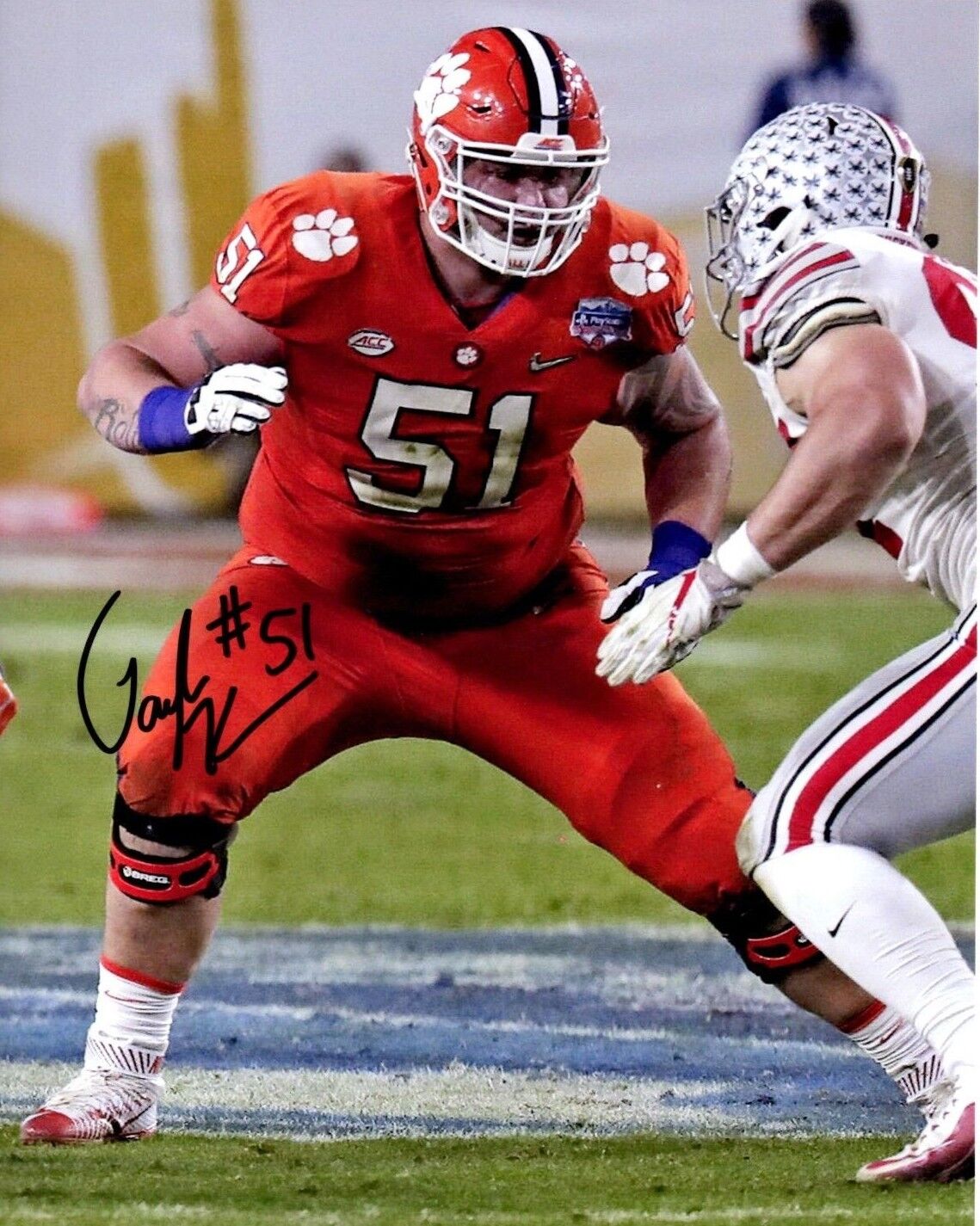 Taylor Hearn Clemson Tigers hand signed autographed 8x10 football Photo Poster painting c