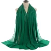 Plain Color Soft Chiffon Long Gauze Shawl Women Hijab