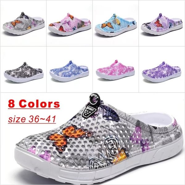 8 Colors Women Fashion Summer Butterfly Sandals Hollow-Out Comfortable Shoes Beach Shoes Indoor Lightweight Slippers Size 36-41 - Shop Trendy Women's Fashion | TeeYours