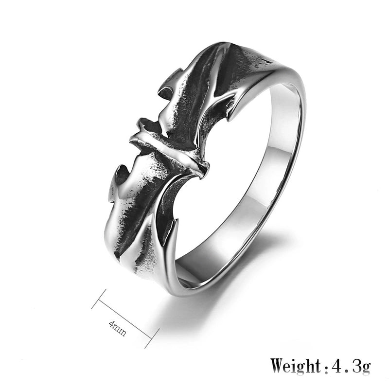 Cool Style Bat 304 Stainless Steel 18K Gold Plated Halloween Unisex Rings