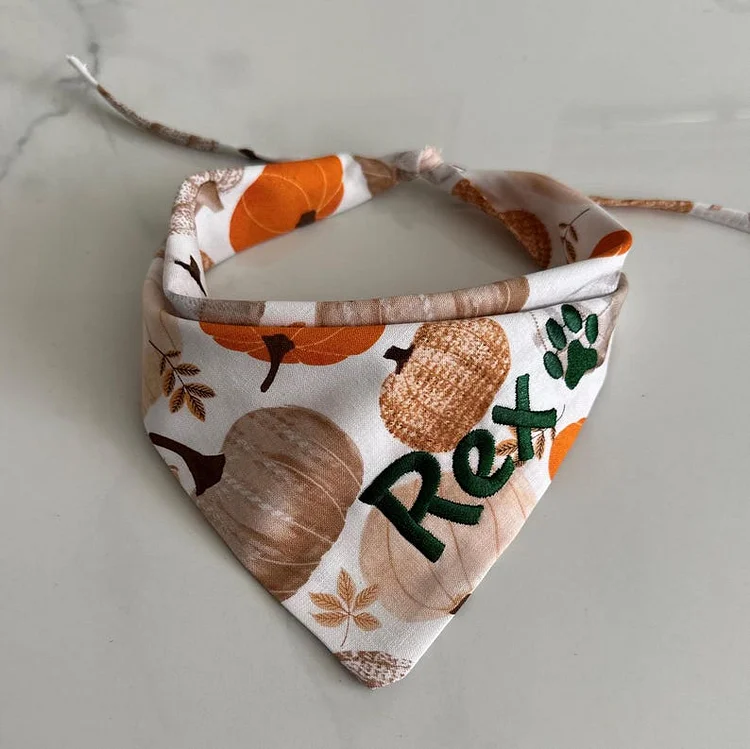 Personalized Dog Name Bandana - Custom Dog Bandana  Halloween Pet Bandana 