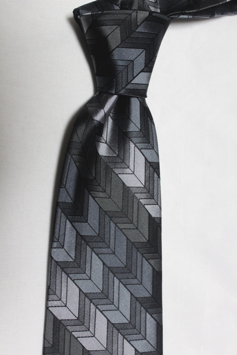Elegant Gray Series: Premium Silk Jacquard Men's 8cm Business Tie - Exclusive Export