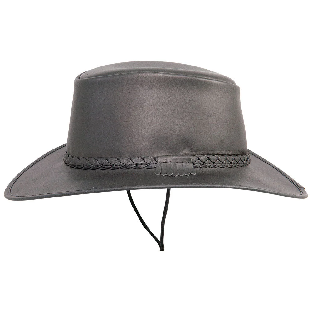 Crusher - Mens Crushable Leather Outback Hat