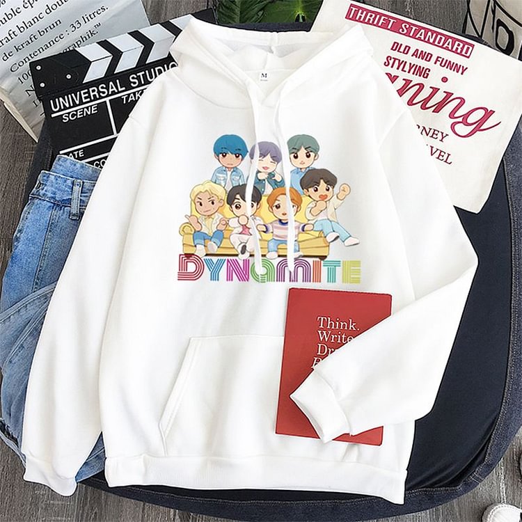 Dynamite Album Cartoon Candy Color Hoodie