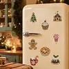 10PCS DIY Pearl Diamond Painting Christmas Fridge Magnets, Sparkling Rhinestone Refrigerator Magnet Craft Kit for Home Decor & Gifts