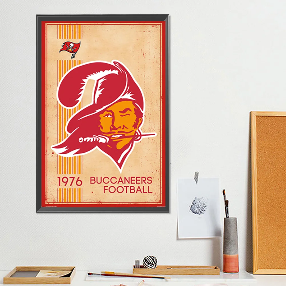 Diamond Painting - Full Round Drill - Tampa Bay Buccaneers(Canvas|30*45cm)