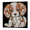 uk.everydayedeals DIY Pearl Painting With Frame - Handmade Self-Adhesive Pearls - Puppy(30*30cm)