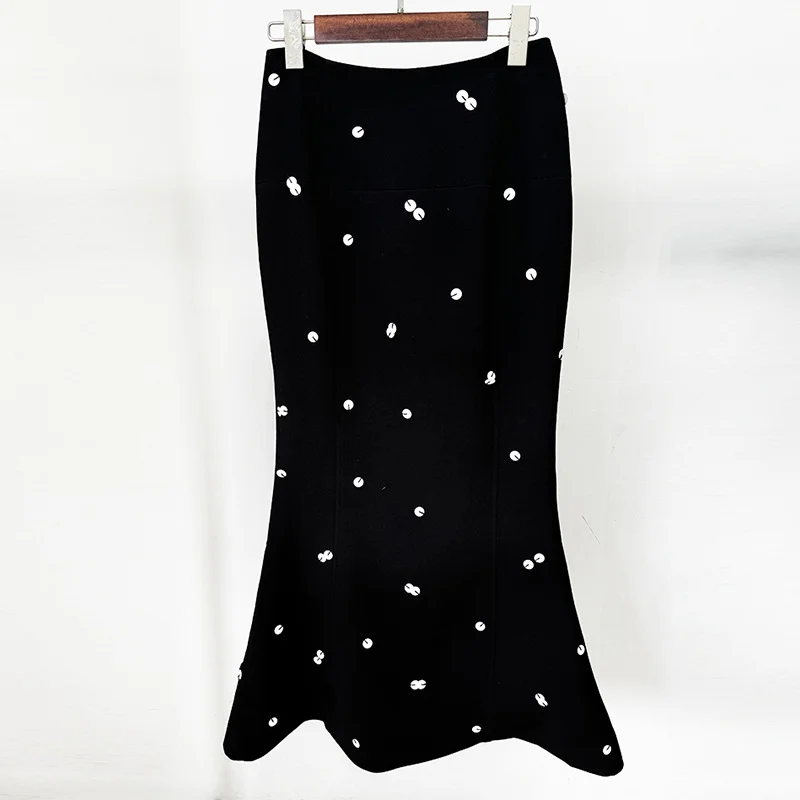 Nigikala Nigikala New Star Fashion Leek Tling Suit Jacket Fish Tail Long Skirt Set