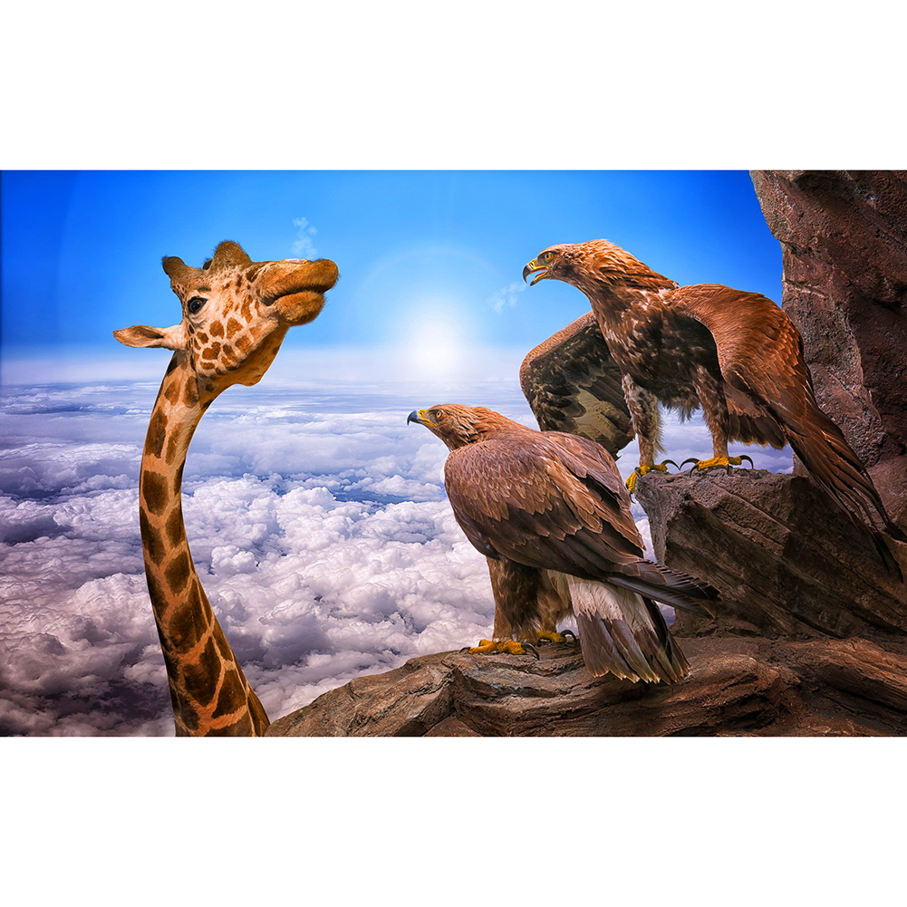 

Giraffe Eagle - 1000 Pieces Jigsaw Puzzle, 501 Original