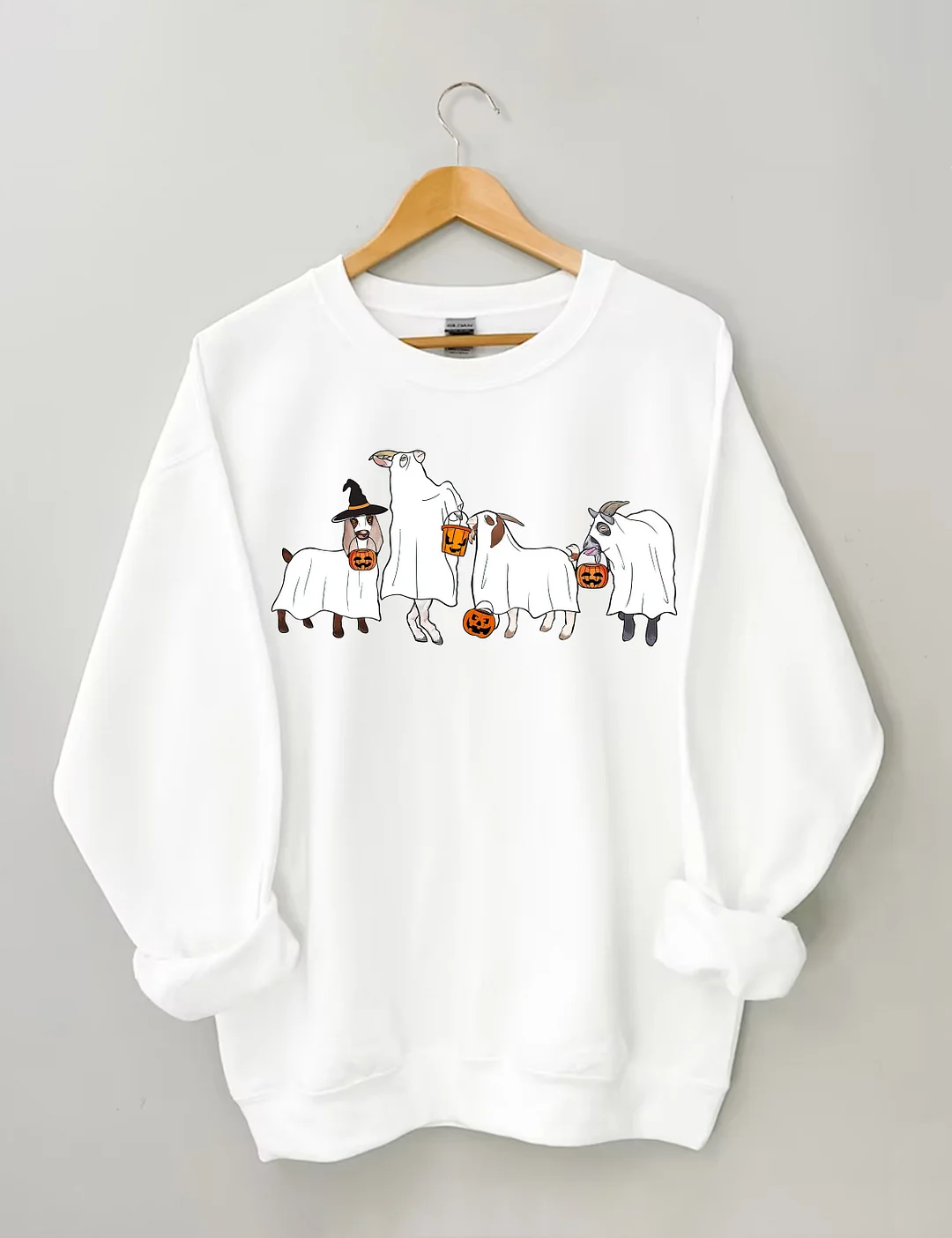 Halloween Ghost Goat Sweatshirt