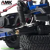 AMK TRX4M Upgrades +5mm Extended Alxe Driveshaft(+2mm Threads) with Brass Weight 6mm(+2mm) 1.0 Beadlock Wheels Hub Exterder Adaptor for 1/18 RC Crawler(Silver)