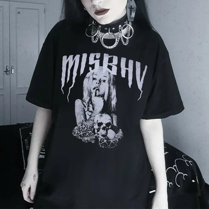 Misbhv Girl Skull Printed Women's T-shirt -  