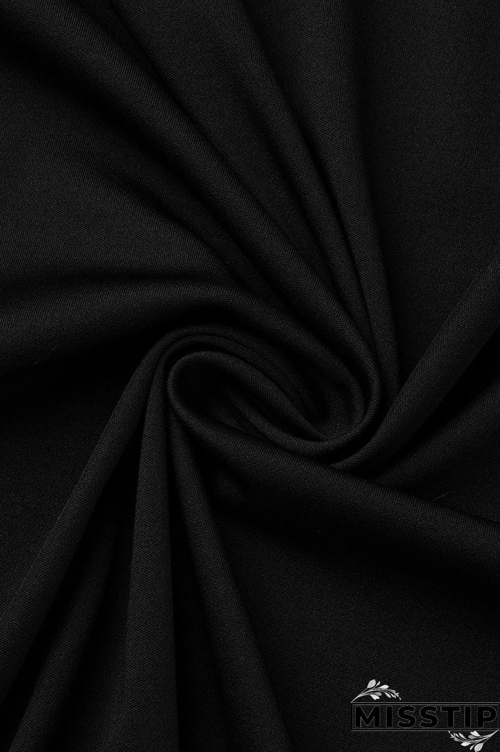 Black Casual Solid Patchwork Fold Asymmetrical V Neck Princess Plus Size Dresses