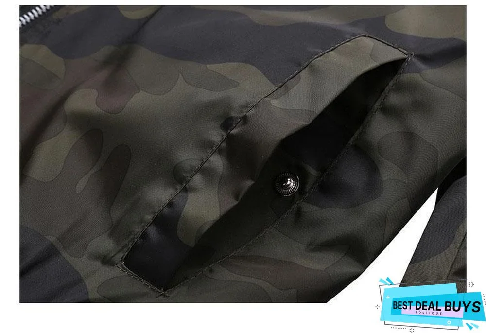 Men's Bomber Jacket Men Autumn Camouflage Jackets Male Military Coats