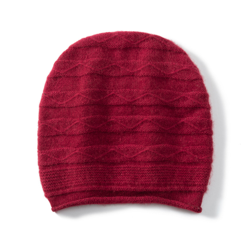 100% Cashmere Thermal Beanies Versatile Style REAL SILK LIFE