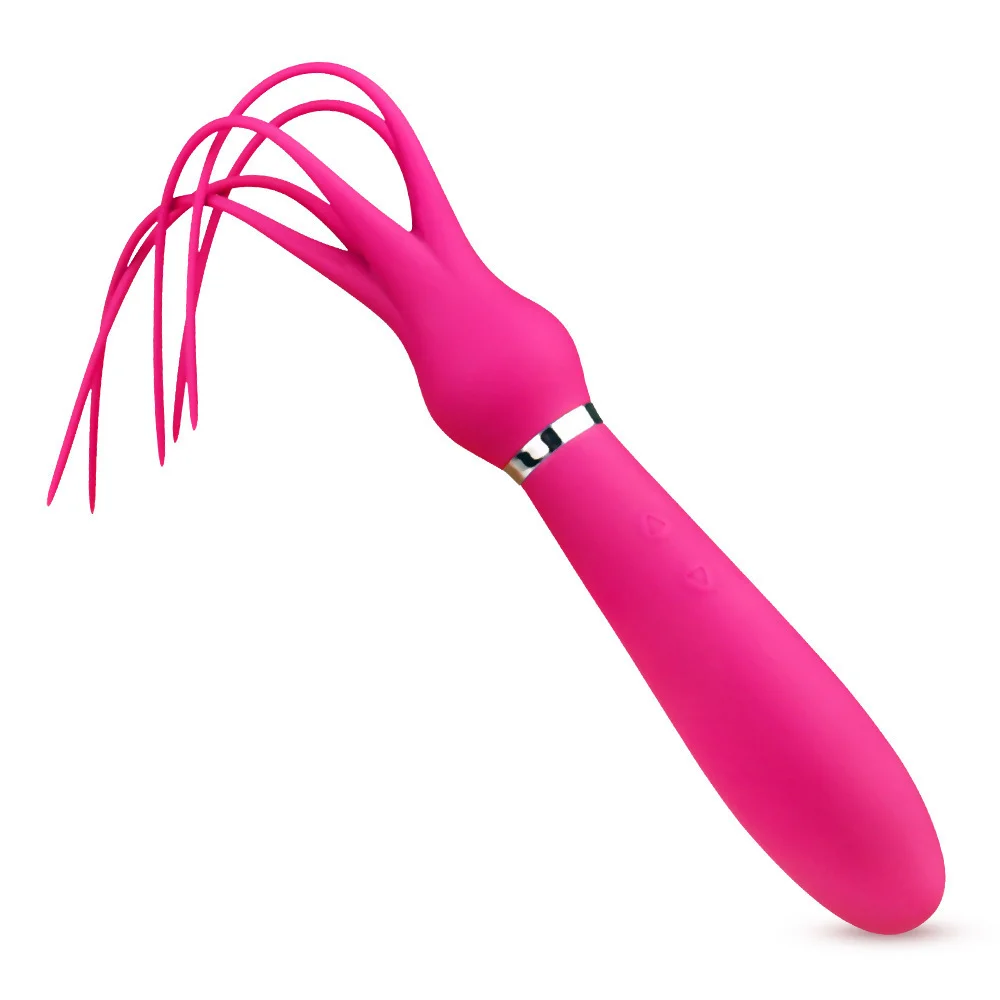 Devil's Claw Vibrating Whip Teasing Massager - Rose Toy